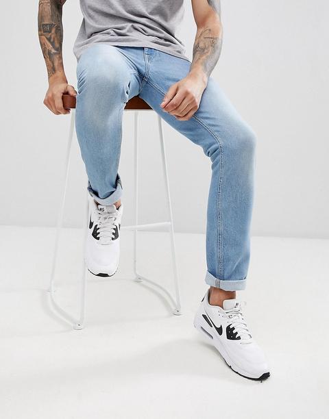 Brooklyn Supply Co. - Jeans Slim Lavaggio Chiaro - Blu