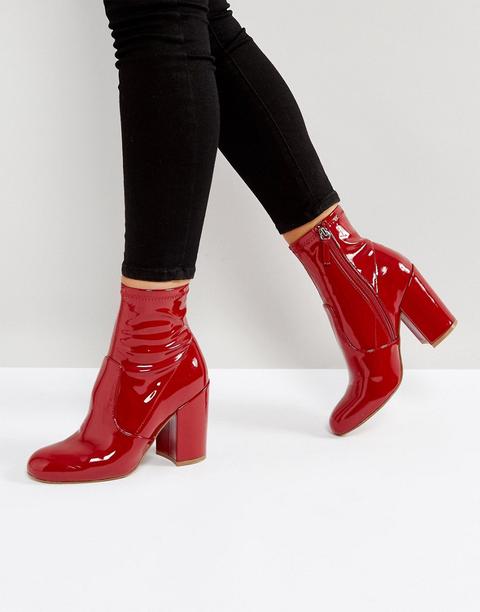 Steve Madden Gaze Ankle Boots - Red