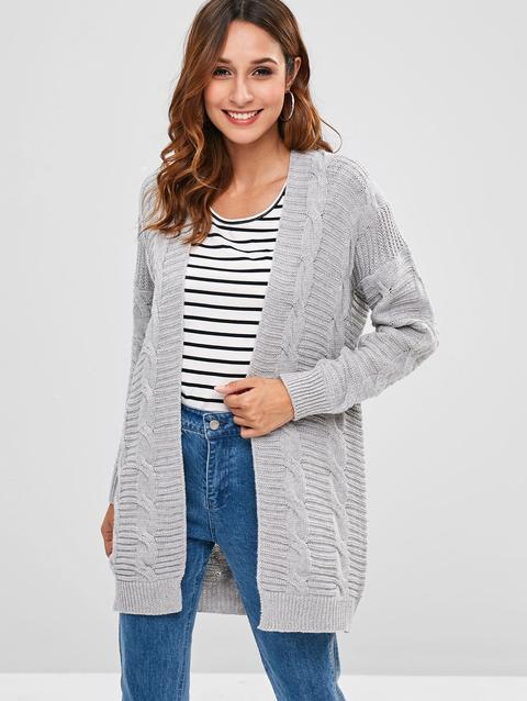 Cardigan In Maglia Gray