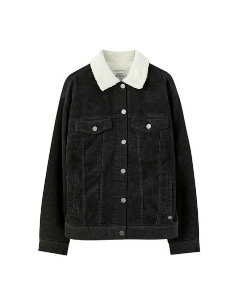 Cazadora Pana Oversize Borreguillo from Pull and Bear on 21 Buttons