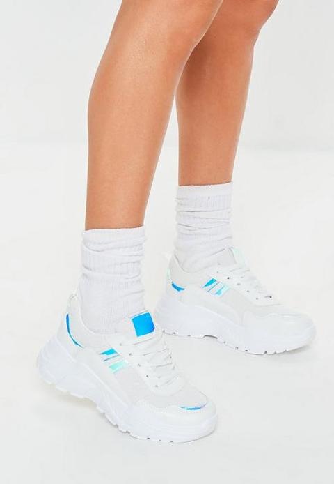 white holographic trainers
