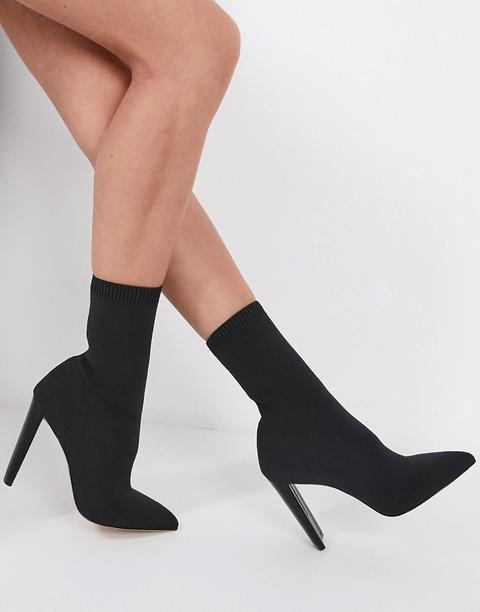 Aldo Deludith Stretch Sock Boot In Black