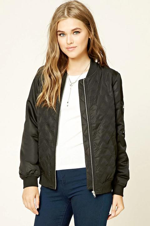 Quilted Bomber Jacket