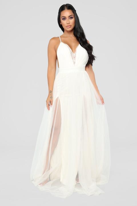 Work The Runway Maxi Dress - Ivory