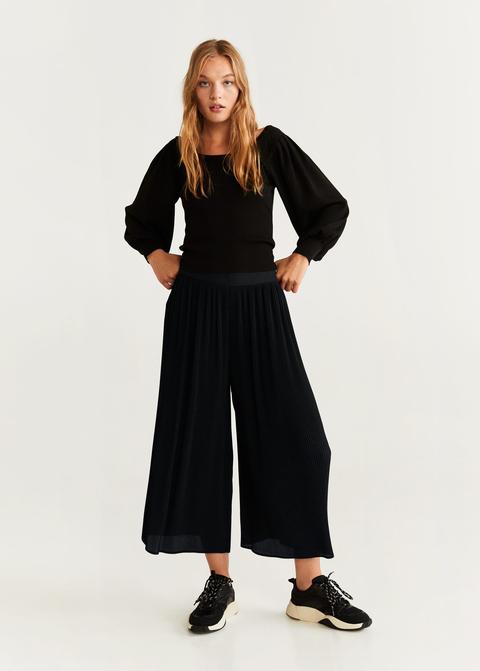 Pantalón Palazzo Plisado de Mango en 21 Buttons