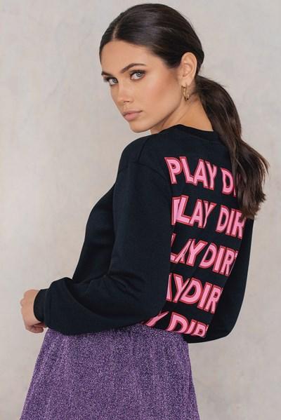 Na-kd Urban Play Dirty Sweater - Black,multicolor