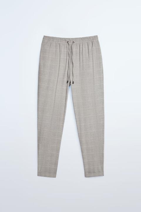 Pantalón Cintura Jogger Cuadros