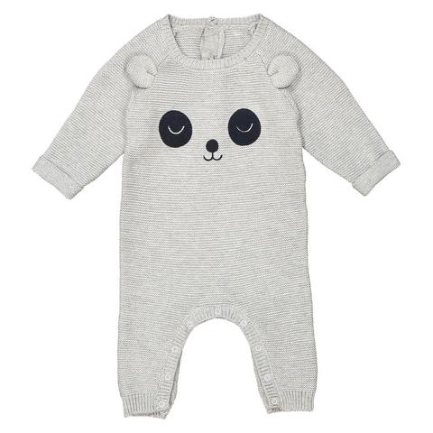 Combinaison En Tricot Placé Panda 0 Mois- 2 Ans
