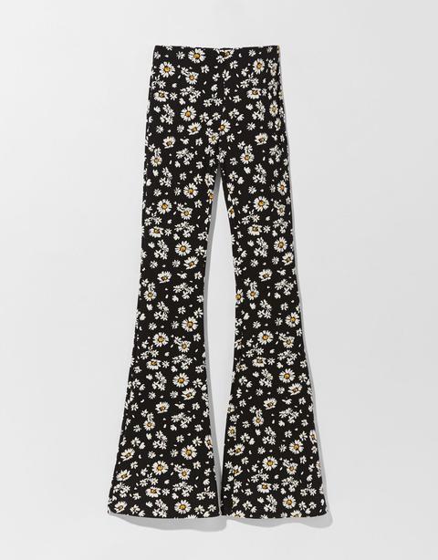 Pantalón Flare Print Flores