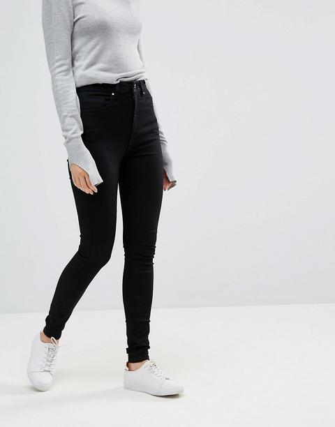 "asos Design "sculpt Me" - Jeans Premium Vita Alta Nero Pulito" - Nero