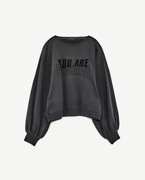 Felpa Cropped Scritta