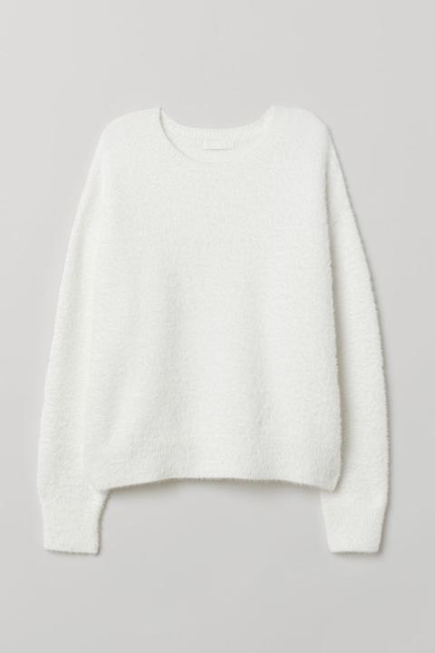 H & M - Fine-knit Jumper - White