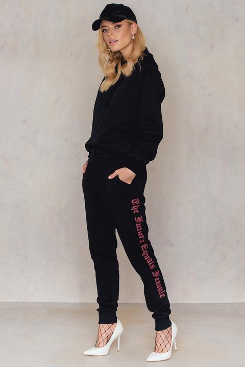 The Future Equals Female Sweatpants Black