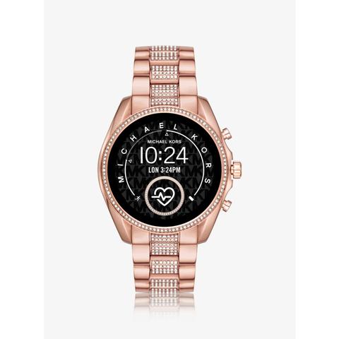 Mk Gen 5 Bradshaw Pavé Rose Gold-tone Smartwatch - Rose Gold - Michael Kors