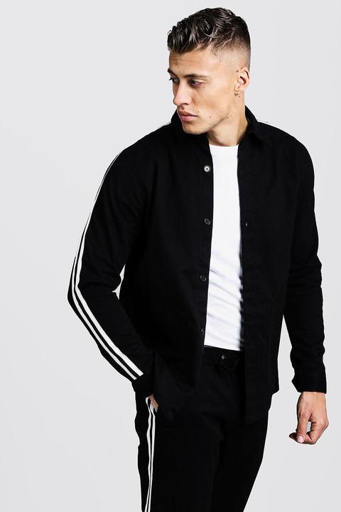 Cotton Shacket With Tape Detail