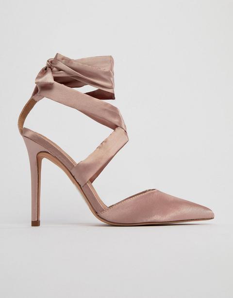 Asos Pinot Satin Lace Up Heels