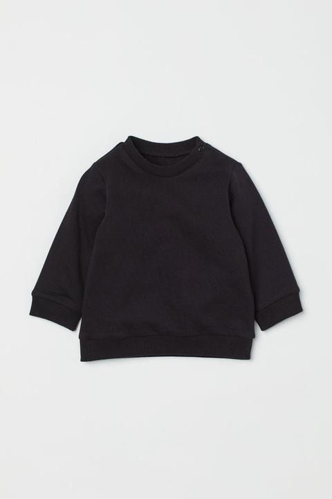 Cotton Sweatshirt - Black