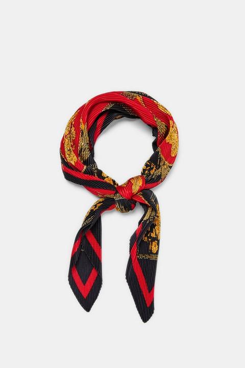 Foulard Plissettato Con Catene