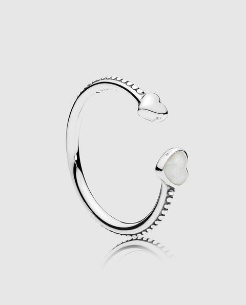 Pandora - Anillo Corazones De Amor De Plata Y Circonita