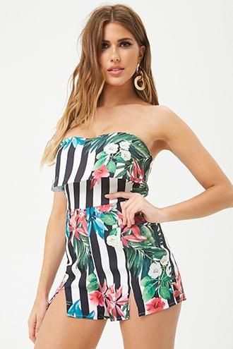 forever 21 strapless romper