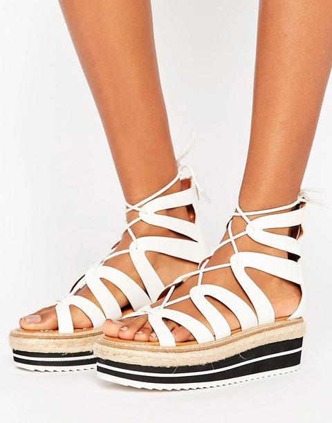 Sandalias Con Plataforma Plana Tieup De Sixtyseven