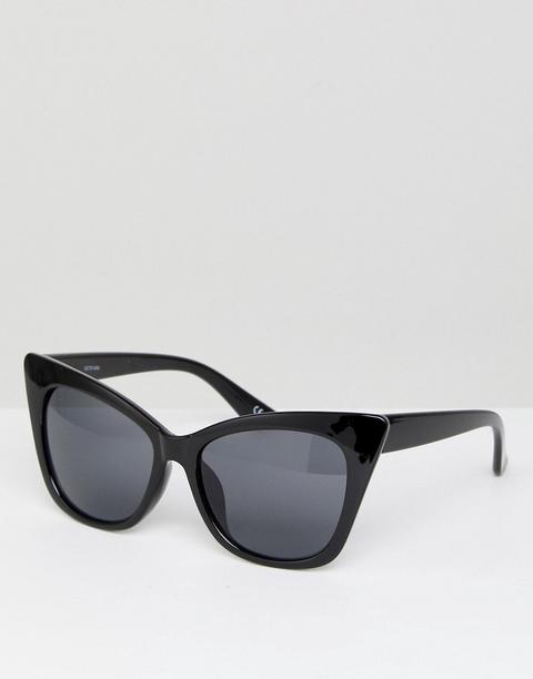 Asos Basic Cat Eye Sunglasses - Black