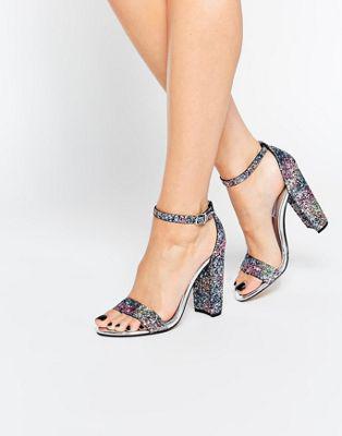 Steve Madden - Carrson - Sandali Con Tacco Glitterati Effetto Nudo