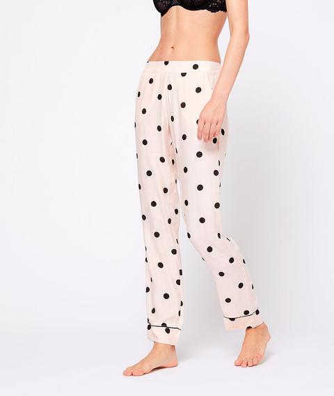 Pantalón Pijama Estampado De Lunares - Filippa - Xs - Rosa - Mujer - Etam