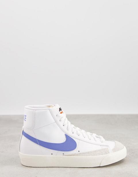 Zapatillas De Deporte Bancas Y Azules Blazer Mid 77 De Nike-blanco