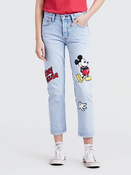 levi's mickey mouse jeans womens online -