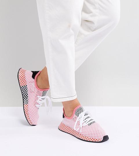 Adidas Originals - Deerupt - Sneakers Da Running Color Rosa E Rosso - Rosa
