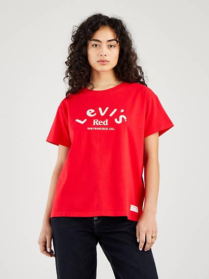 Camiseta Boyfriend Levi's® Red™ Rojo / True Red