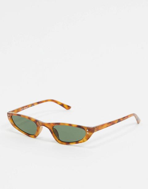 Gafas De Sol Cuadradas Y Finas De Carey De Aj Morgan-marrón