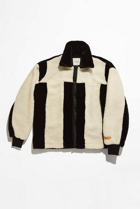 The New County Black And Cream Faux Fur Coach Jacket