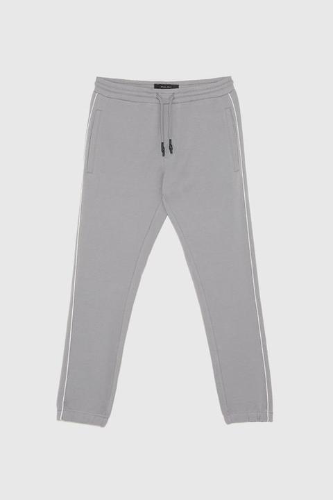 Pantaloni Jogging Con Bordino Laterale