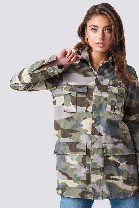 Long Camo Jacket Green