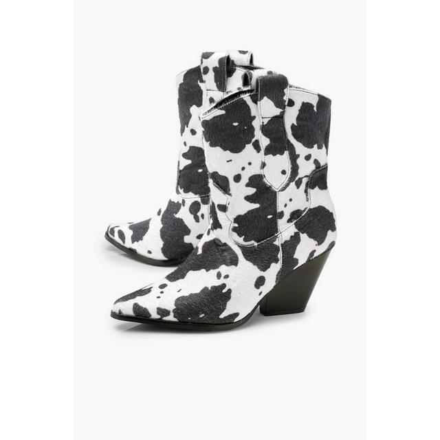 cow print western boots