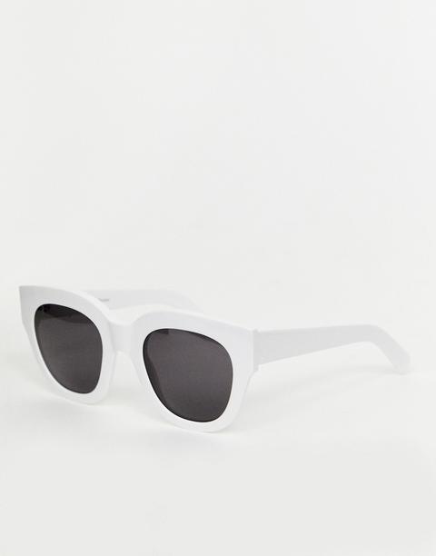 Gafas De Sol Estilo Ojos De Gato En Blanco Cleo De Monokel Eyewear