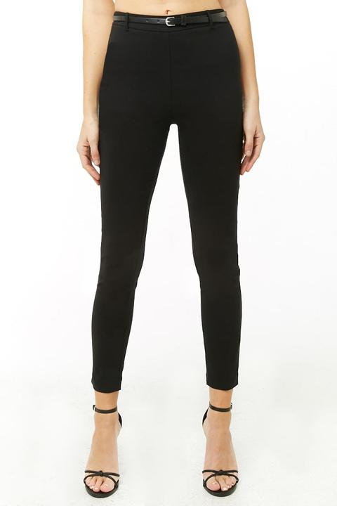 Pantaloni Skinny Con Cintura