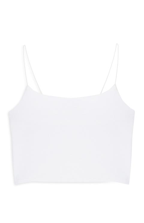 White Strappy Crop Top