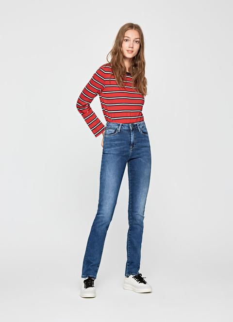slim fit high waist jeans
