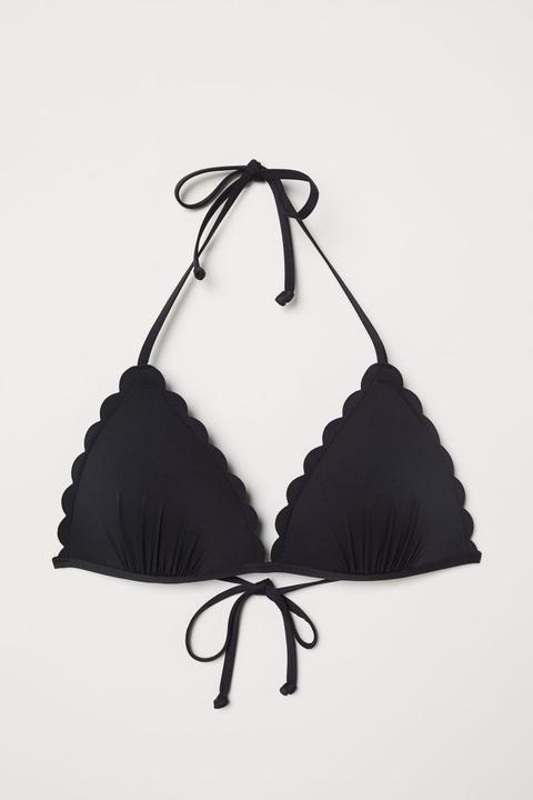 Top De Bikini Con Relleno - Negro