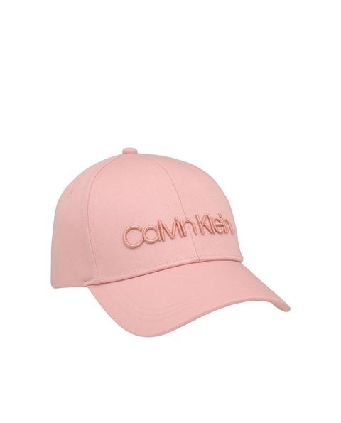 Calvin Klein - Gorra De Mujer De Algodón En Rosa Con Detalle De Logo