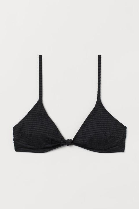 Top De Bikini Acolchado - Negro