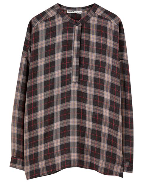 Chemise Carreaux Bas Asymétrique