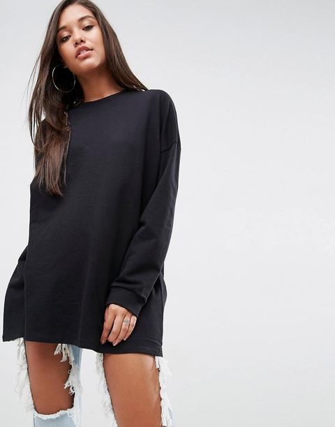 Asos - Felpa Leggera Super Oversize - Nero