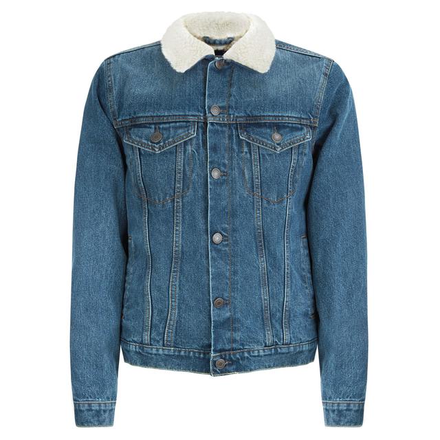 blue borg lined denim jacket