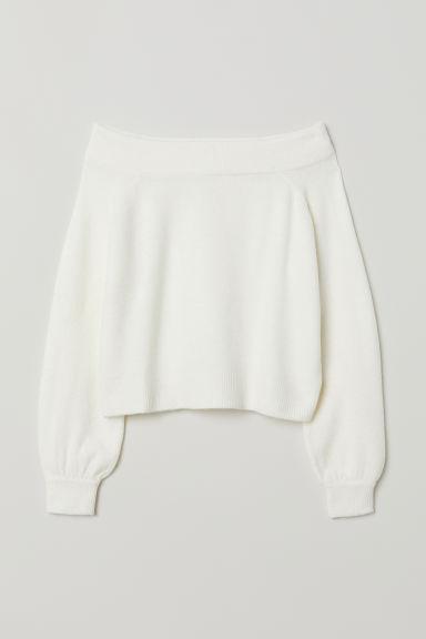 H & M - Pullover A Spalle Scoperte - Bianco