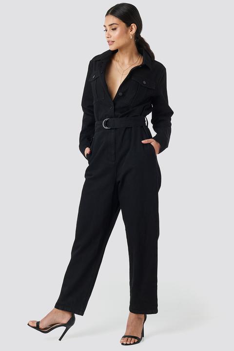 v notch strapless jumpsuit