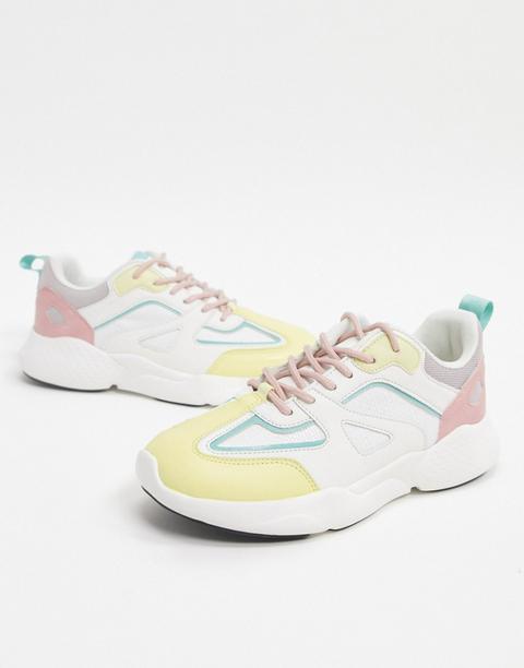 Chunky Sneakers En Tonos Pastel Dominican De Asos Design-multicolor